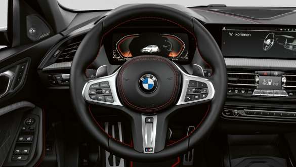 Volante M de cuero con costura de contraste BMW Serie 1 128ti F40 Volante M de cuero con costura de contraste
