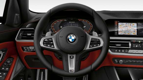Dirección deportiva variable BMW M340i xDrive Sedán Dirección deportiva variable BMW M340i xDrive Sedán G20 Black Sapphire metalizado