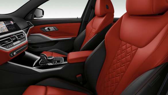 Asientos deportivos y cinturón de seguridad M BMW M340i xDrive Sedán Asientos deportivos y cinturón de seguridad M BMW M340i xDrive Sedán G20 Black Sapphire metalizado, interior