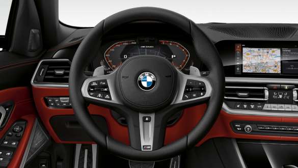 Volante M de cuero BMW M340i xDrive Sedán Volante M de cuero BMW M340i xDrive Sedán G20 Black Sapphire metalizado, interior