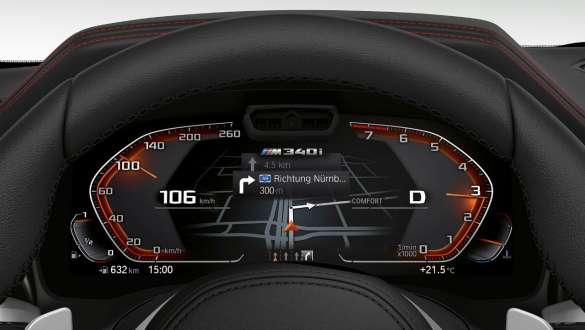 Cuadro de instrumentos específico BMW M340i xDrive Sedán Cuadro de instrumentos específico BMW M340i xDrive Sedán G20 Black Sapphire metalizado, interior