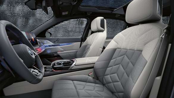 Combinación de cuero BMW Individual "Merino"/lana de cachemira con elementos exclusivos BMW M760e xDrive Berlina G70 Interior, combinación de cuero BMW Individual "Merino"/lana de cachemira con elementos exclusivos BMW M760e xDrive Berlina G70