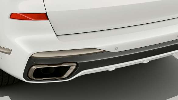 El BMW X7 M con sistema de escape deportivo M El BMW X7 M con sistema de escape deportivo M, G07, vista trasera