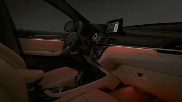 BMW X1 F48 LCI paquete de iluminación BMW X1 F48 LCI interior con paquete de iluminación activado