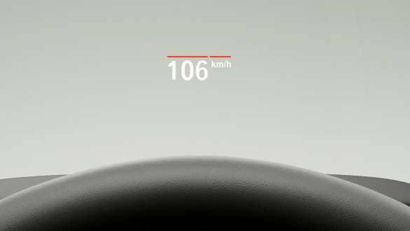 Cabina con vista de la Head-Up Display. Cabina del BMW X6 con vista de la Head-Up Display.