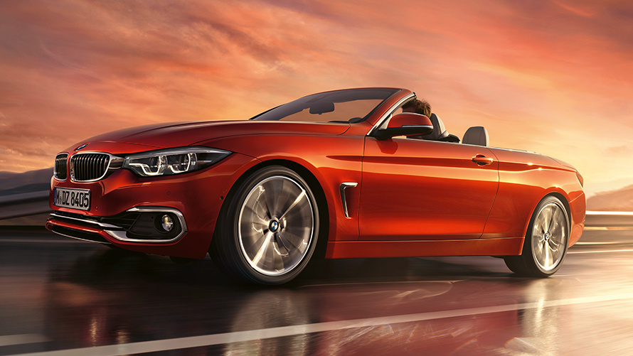Silueta Convertible atlética, BMW Serie 4 Convertible. Silueta Convertible atlética, BMW Serie 4 Convertible.
