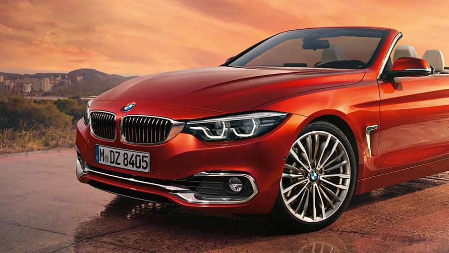 Delantera deportiva, BMW Serie 4 Convertible. Delantera deportiva, BMW Serie 4 Convertible.
