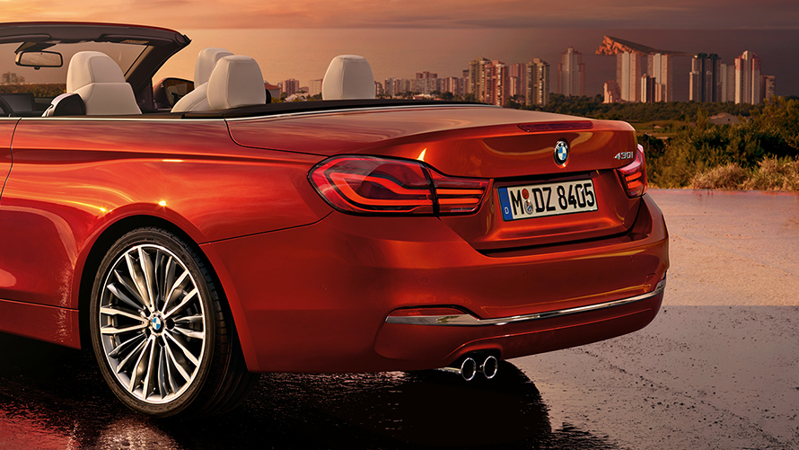 Parte Trasera expresiva, BMW Serie 4 Convertible. Parte Trasera expresiva, BMW Serie 4 Convertible.