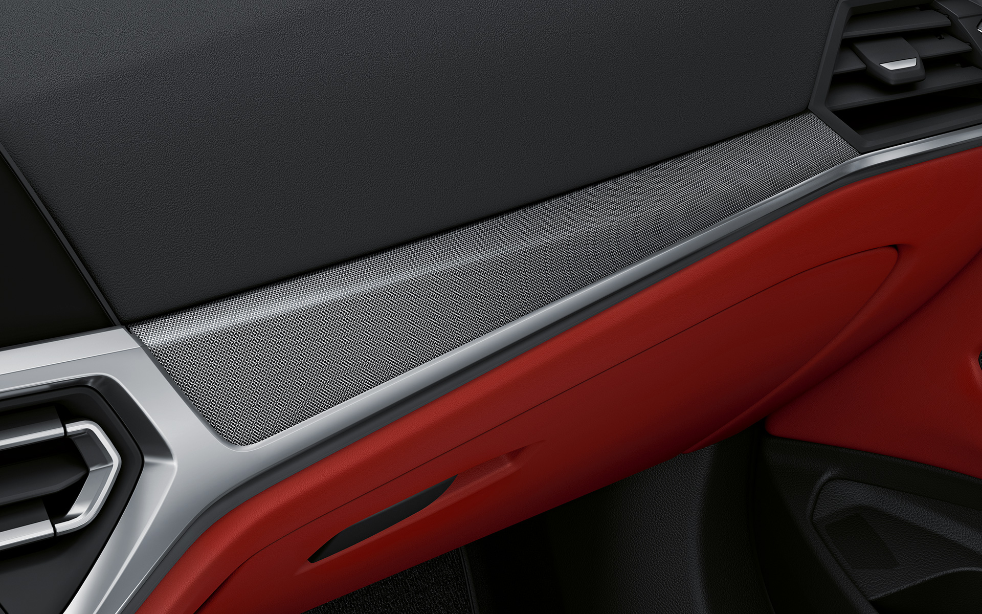 Molduras interiores en aluminio Tetragon BMW Serie 4 Coupé 2020 G22 Individual Interior Molduras interiores en aluminio Tetragon con perfil cromo perlado BMW Serie 4 Coupé Individual G22 2020 Interior