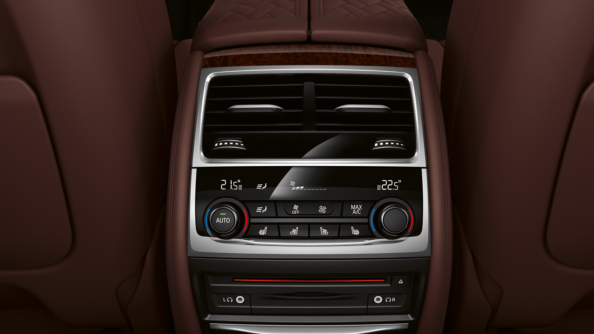 BMW Serie 7 Sedán, paquete M Sport, sistema de control climático BMW Serie 7 Sedán, paquete M Sport: Acercamiento del sistema de control climático