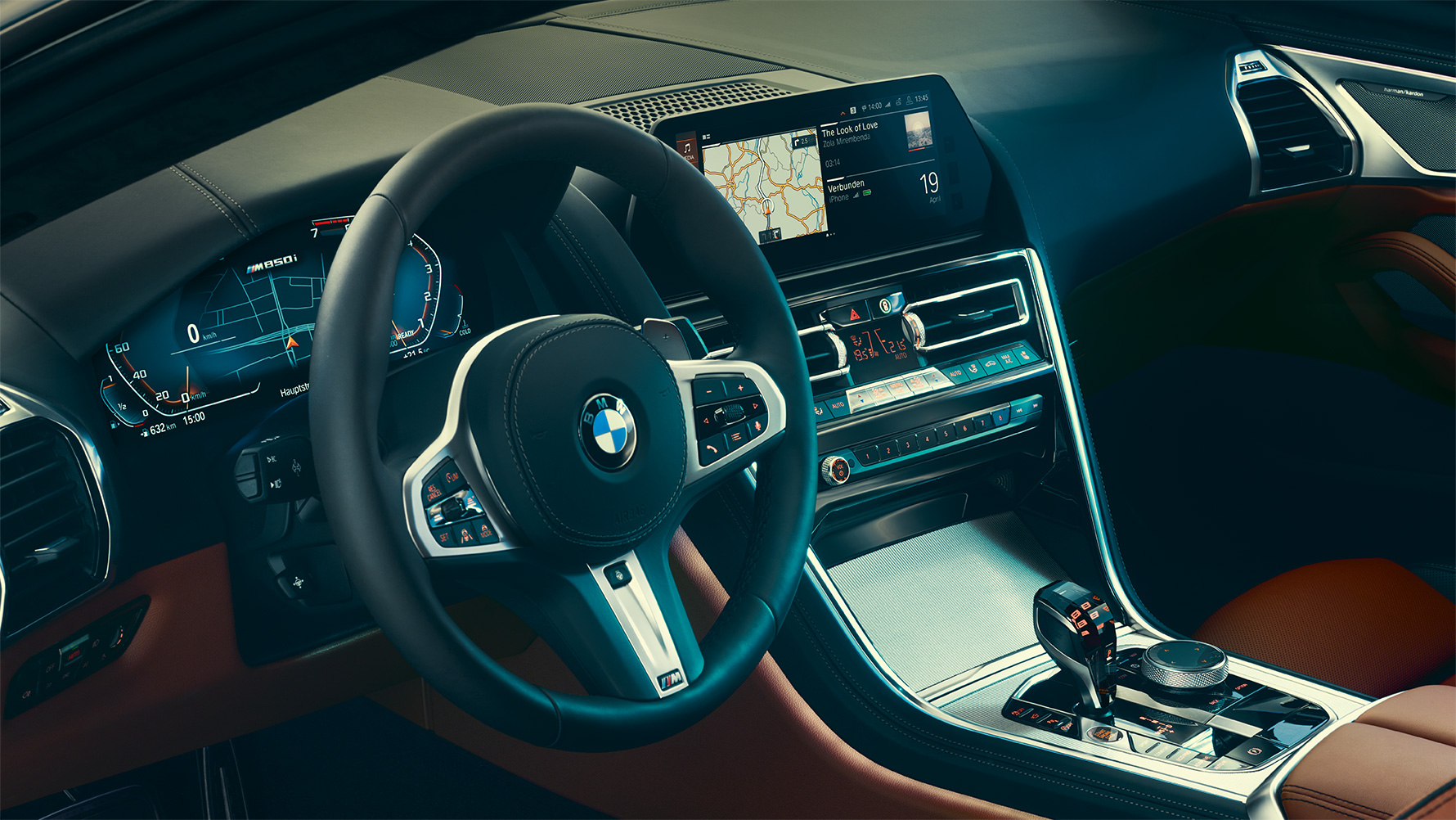 BMW Serie 8 Coupé, cabina Acercamiento de la cabina del BMW Serie 8 Coupé