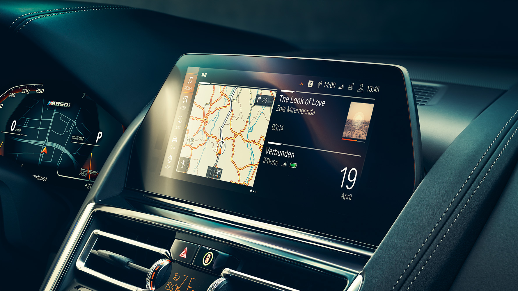 BMW Serie 8 Coupé, BMW Live Cockpit Professional Interior del BMW Serie 8 Coupé con pantalla Control Display y BMW Live Cockpit Professional.