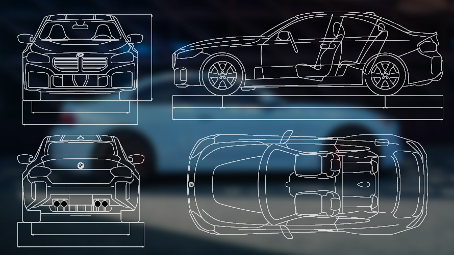 Gama BMW M2 G87 G42 Motivo exterior Motivo exterior Gama BMW M2 G87 G42