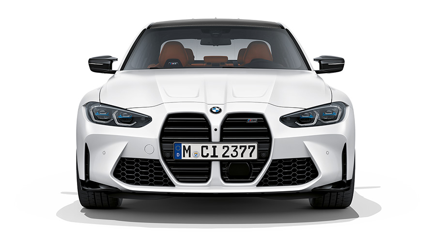 BMW M3 Competition G80 2020 Frozen Brilliant White metalizado Vista del frontal