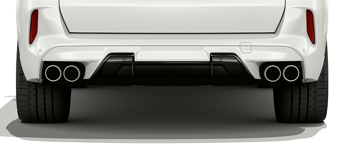 Fascia trasera BMW X5 M Fascia trasera BMW X5 M color Mineral white F95 vista trasera