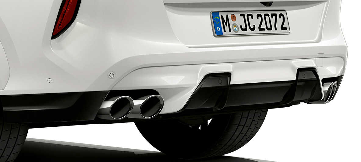 Faldon trasero BMW X6 M F96 Faldon trasero BMW X6 M F96 2020 SUV vista de la zaga