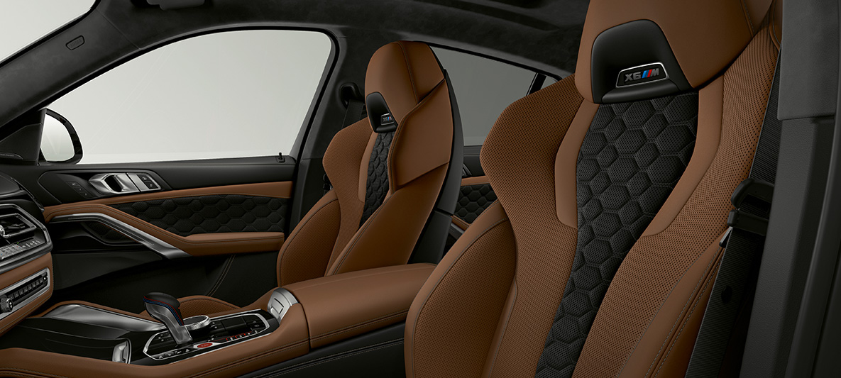 Asientos M Sport multifuncion BMW X6 M F96 Asientos M Sport multifunción con logotipo "X6 M" BMW X6 M F96 2020 SUV interior