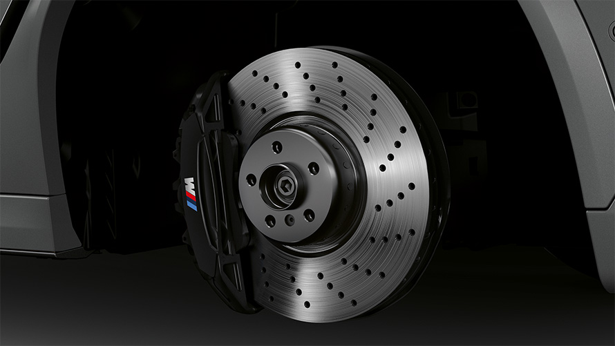 BMW X6 M Competition F96 2023 Frenos con componentes M, rojo brillo