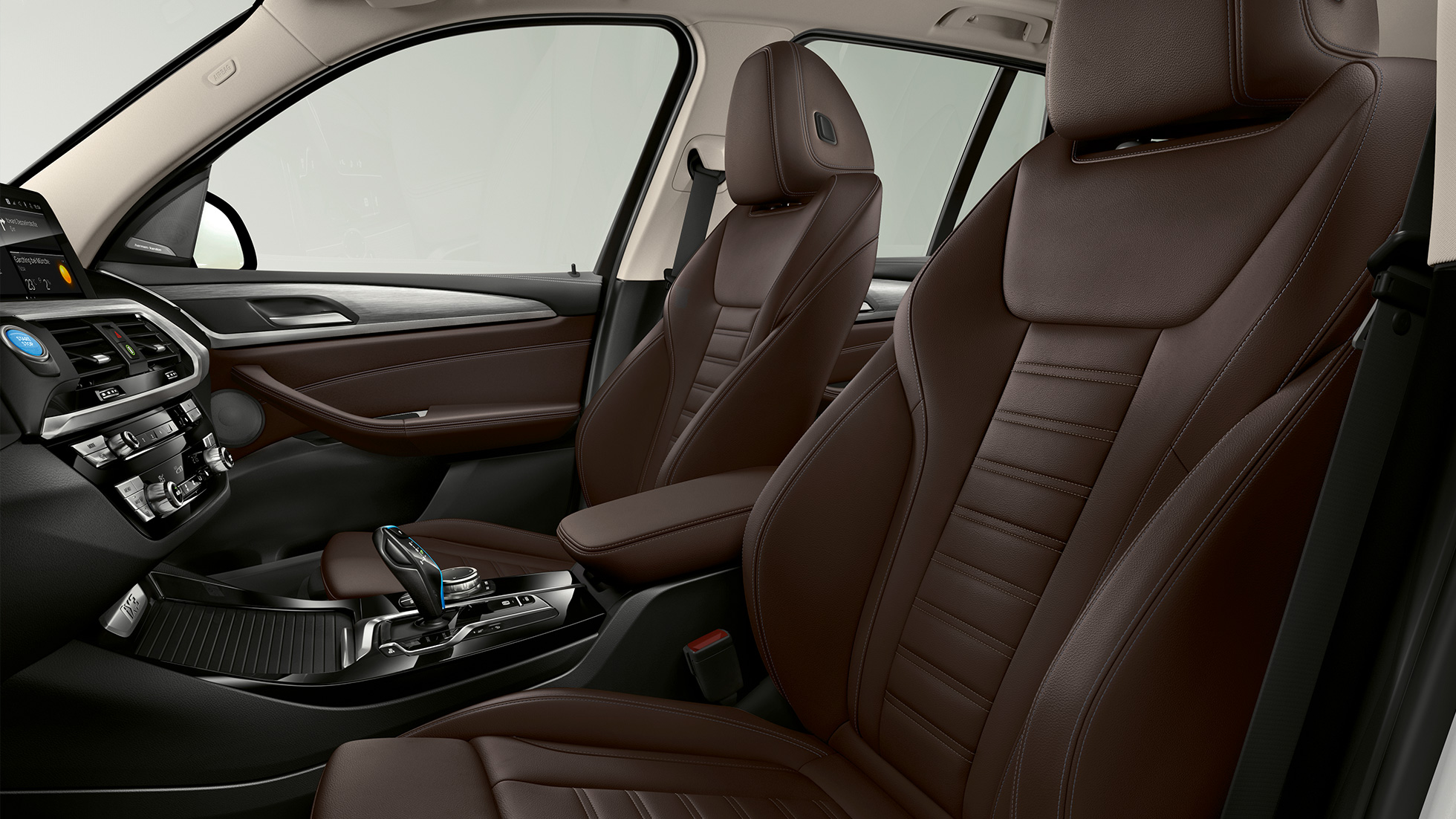 BMW iX3 G08 Acabado Impressive Asientos deportivos en cuero Vernasca Schwarz BMW iX3 G08 2020 Acabado Impressive Asientos deportivos para conductor y acompañante en cuero Vernasca Schwarz Interior