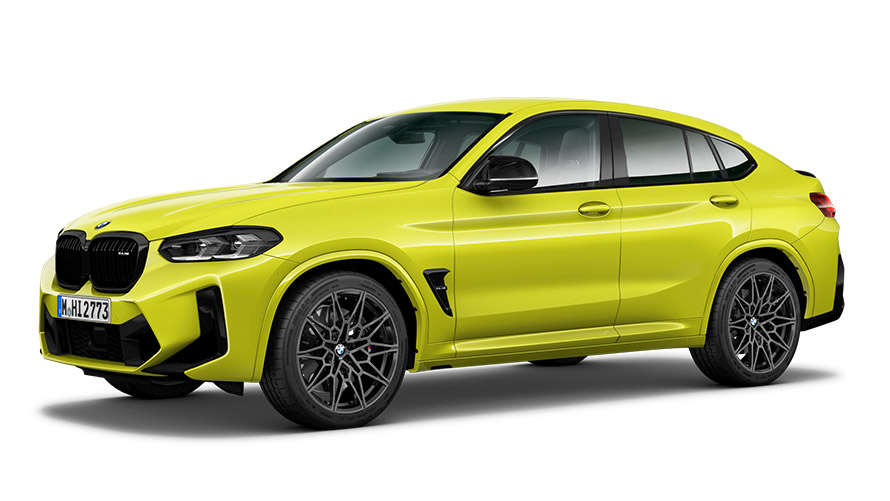Modelos BMW X BMW X4 M G02 MP, vista de tres cuartos del lateral Modelo BMW X BMW X4 M G02 MP, vista de tres cuartos del lateral