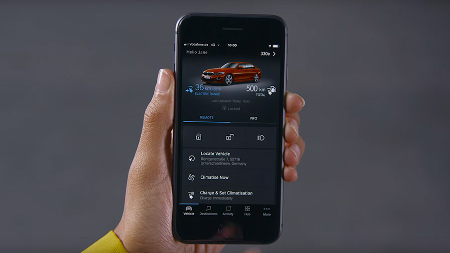 Smartphone con aplicación BMW Connected BMW X3 G01 smartphone con aplicación BMW Connected, detalle