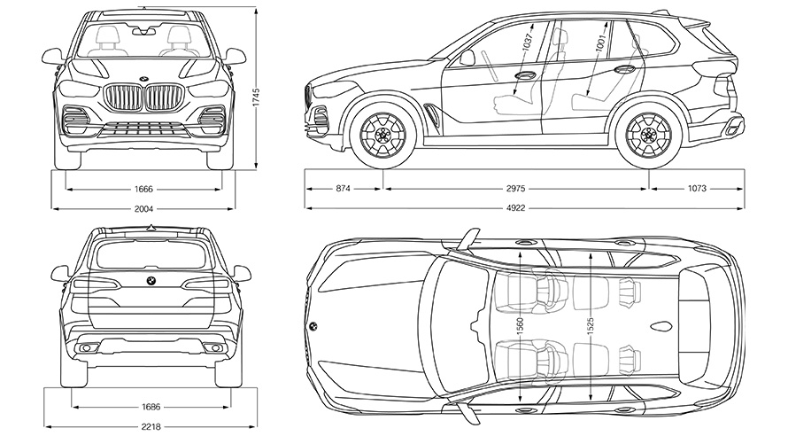Бмв x5 размеры