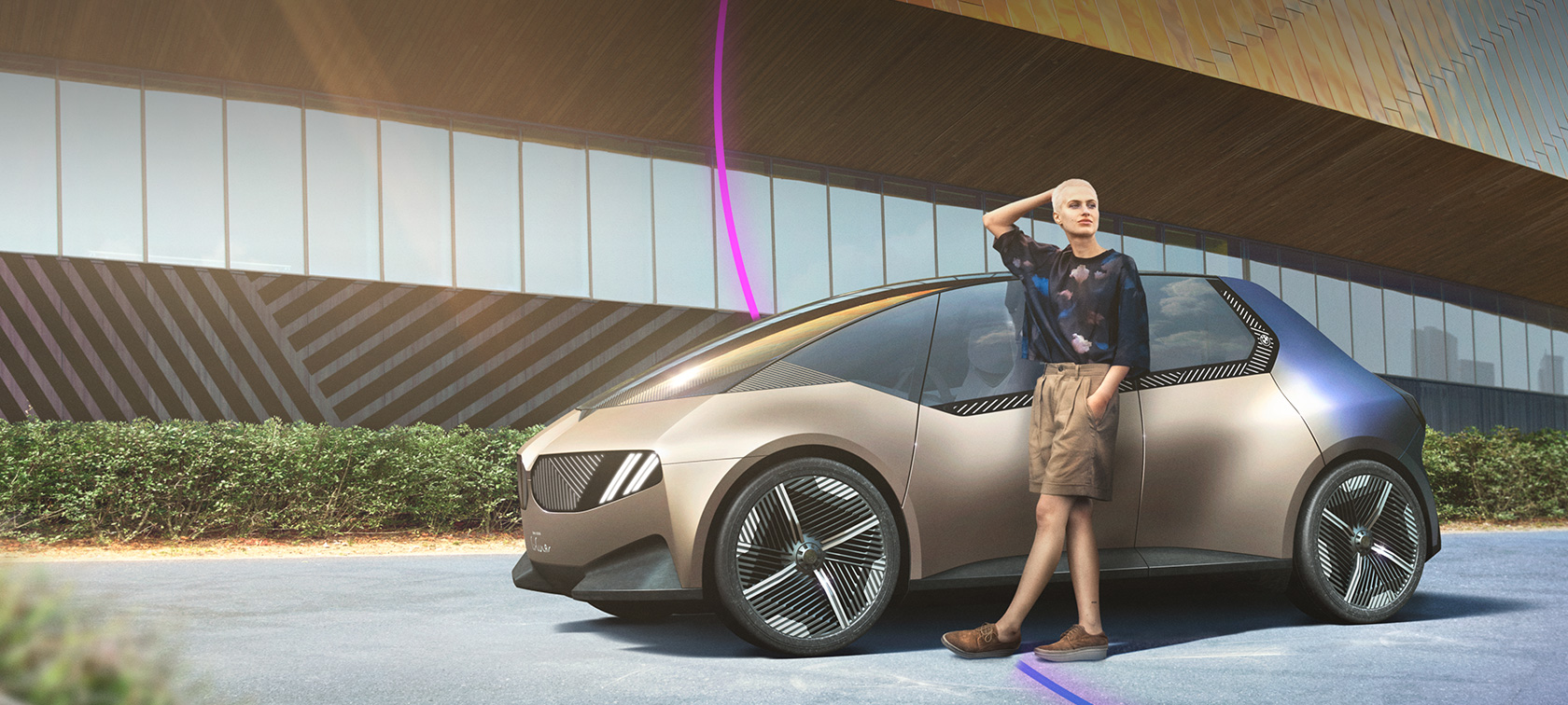 BMW i Vision Circular BMW i Vision Circular 2021 Vehículo Vision, diseño circular, sostenibilidad, vista lateral