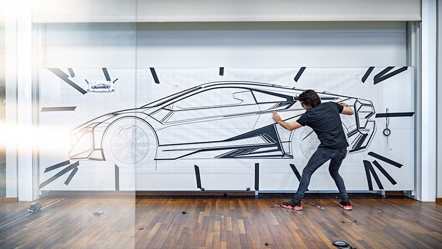 BMW Vision M NEXT, exterior BMW Vision M NEXT, desarrollo, exterior, diseño, vista trasera, dibujo
