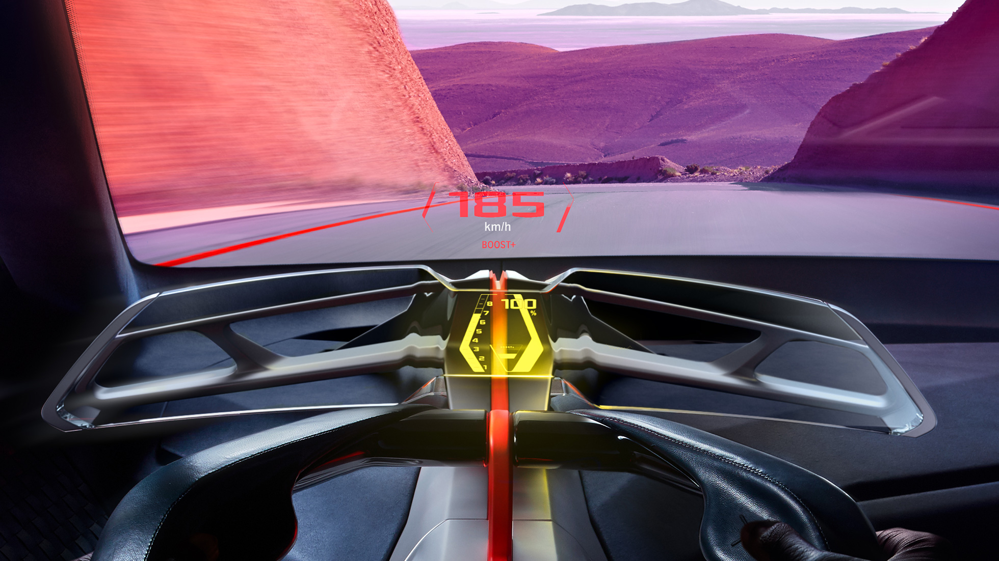 BMW Vision M NEXT, interior BMW Vision M NEXT, Interior, Boost Pod, Pantalla Full AR Head-up Display