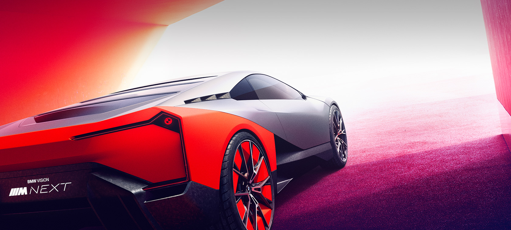 BMW Vision M NEXT, vista trasera tres cuartos, parado BMW Vision M NEXT, vista trasera tres cuartos, parado