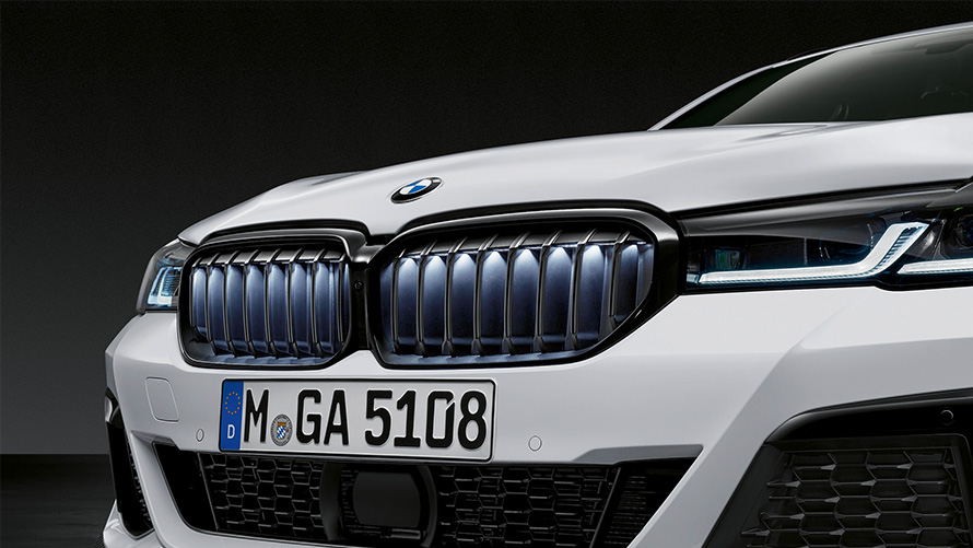 Parrilla delantera Iconic Glow M Performance Accesorios BMW para otoño e invierno, parrilla delantera Iconic Glow M Performance