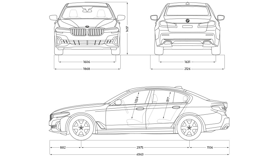 Auto de lujo serie 5 motores y datos técnicos BMW