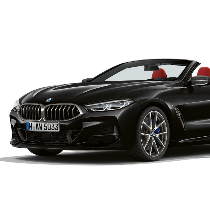 BMW M850i xDrive, Carbono negro metalizado, vista frontal de tres cuartos. BMW M850i xDrive, Carbono negro metalizado, vista frontal de tres cuartos.